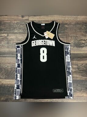 Jordan NCAA Georgetown Hoyas #8 Men’s Large Nike Elite Dri-Fit Basketball Jersey